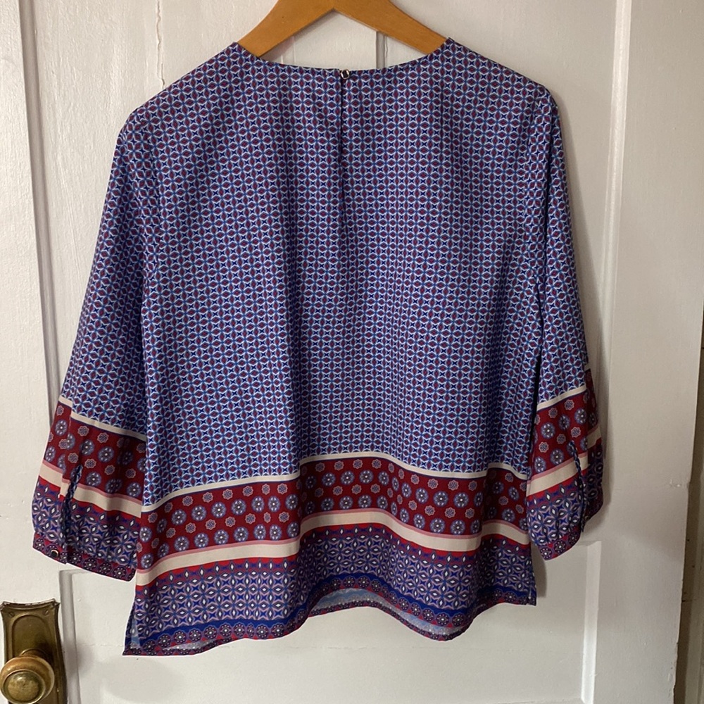 Talbots Patterned Blouse Size Petite Large - image 4